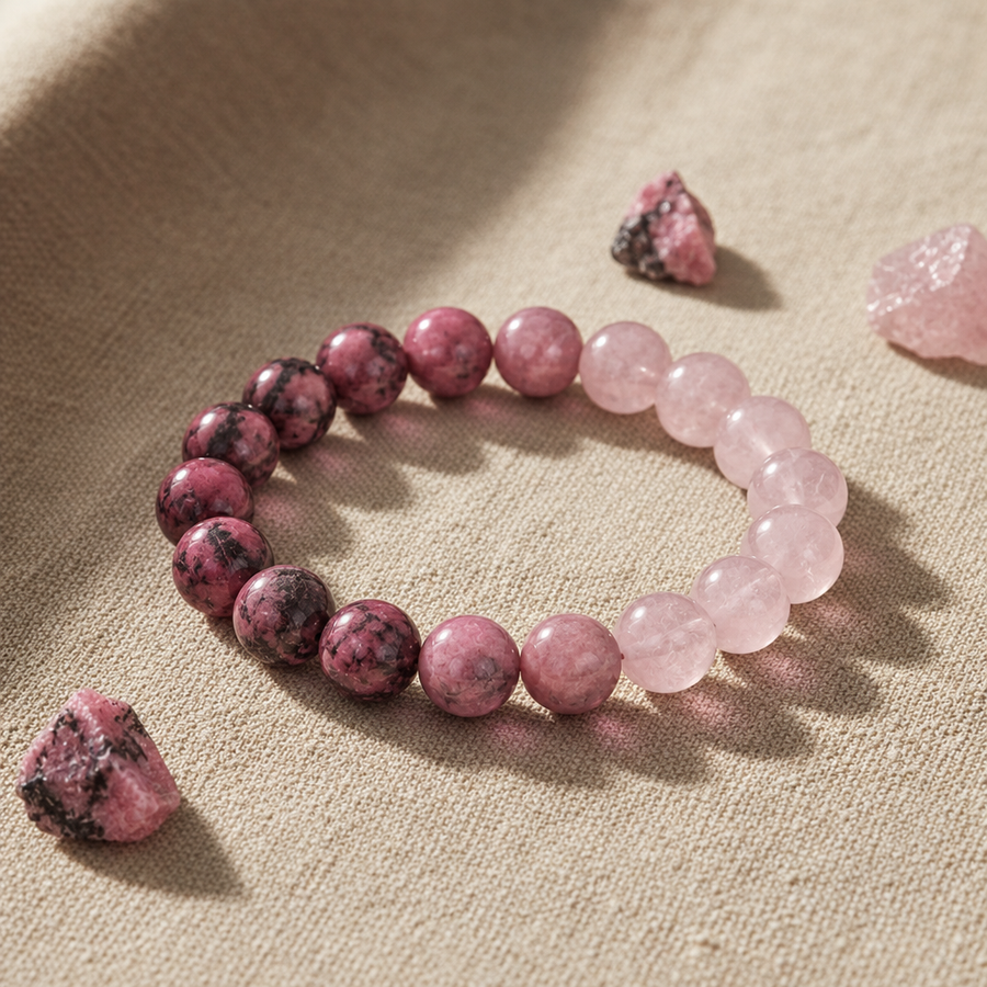 Rhodonite + Clear Quartz
