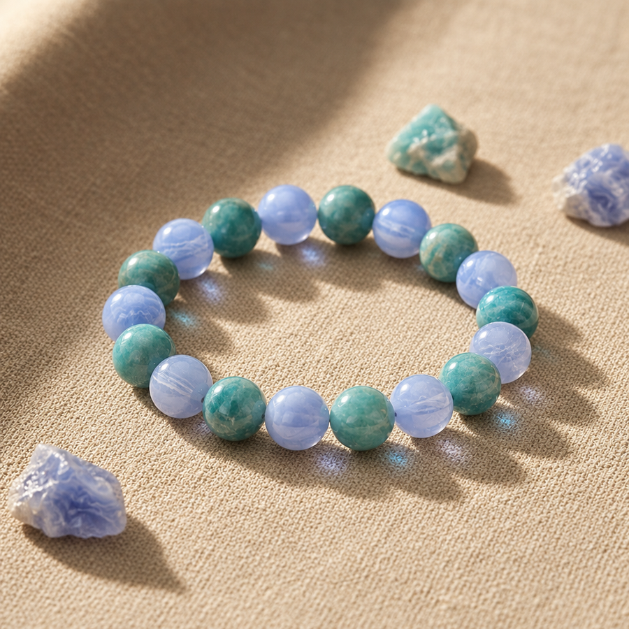 Blue Lace Agate + Amazonite
