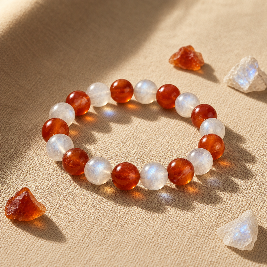 Carnelian + Moonstone