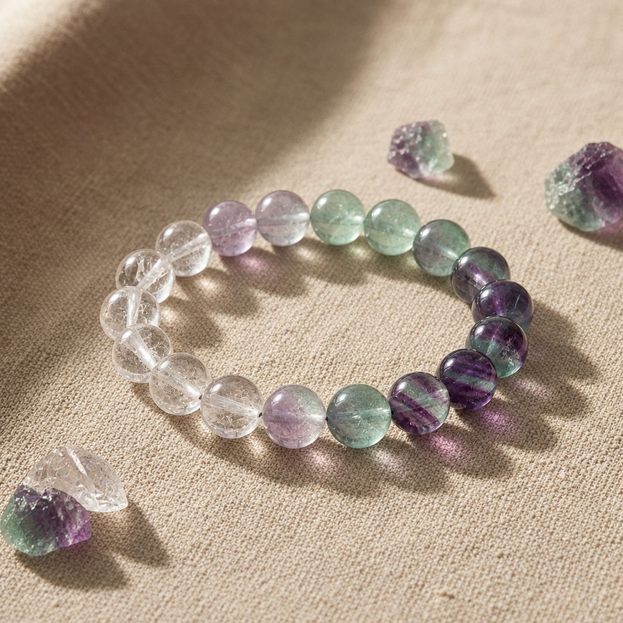 Fluorite + Clear Quartz