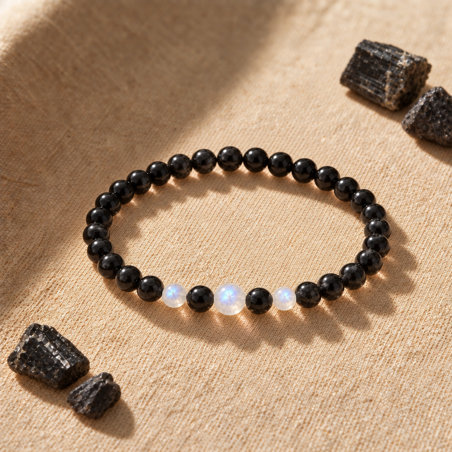Moonstone + Black Tourmaline