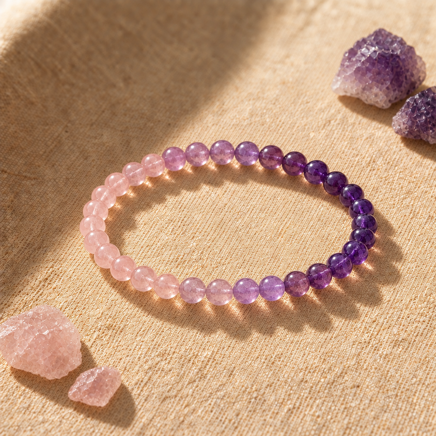 Rose Quartz + Amethyst