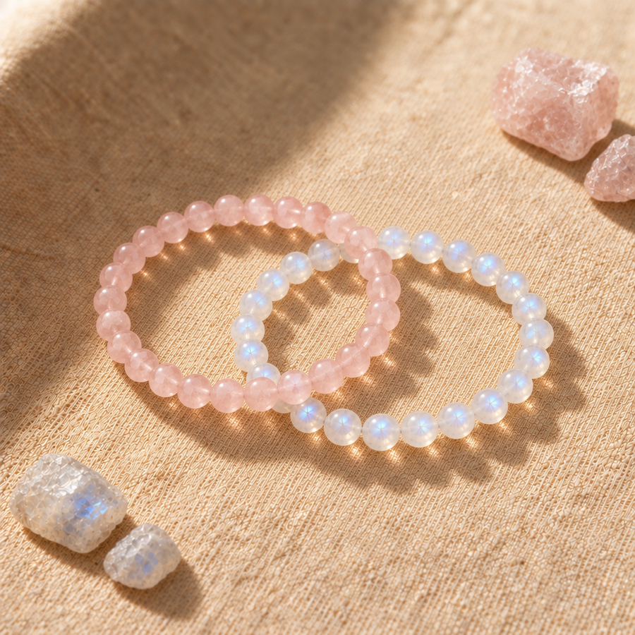 Rose Quartz + Moonstone