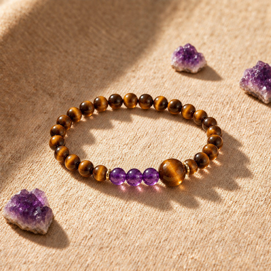 Tiger's Eye + Amethyst